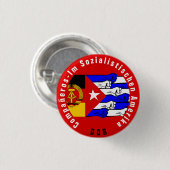 BADGE ROND 2,50 CM DDR-KUBA (Devant & derrière)
