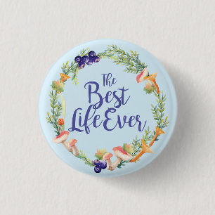 Badge Rond 2,50 Cm "De la meilleure insigne d'automne vie jamais"