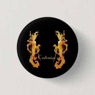 Badge Rond 2,50 Cm Déesse guerrière d'or Thunder_Cove