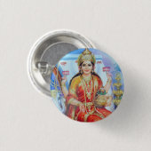 Badge Rond 2,50 Cm Déesse indoue Lakshmi Devi (Devant & derrière)