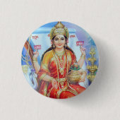 Badge Rond 2,50 Cm Déesse indoue Lakshmi Devi (Devant)