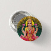 Badge Rond 2,50 Cm Déesse indoue Saraswati (Devant & derrière)