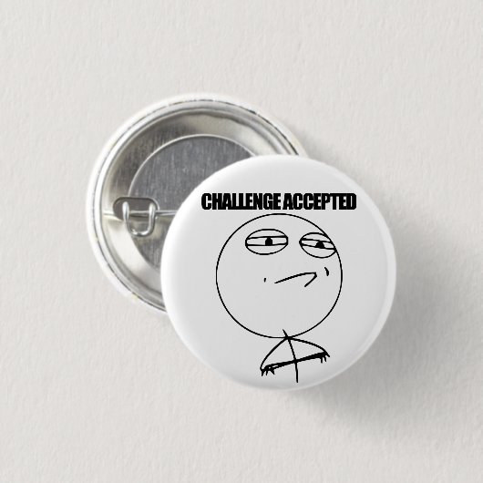 Badge Rond 2,50 Cm Défi admis (Devant & derrière)