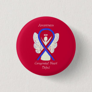 Badge Rond 2,50 Cm Déficience cardiaque congénitale Sensibilisation a