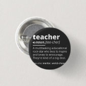 Badge Rond 2,50 Cm Définition de l'enseignant - Drôle Enseignant Ense (Devant & derrière)