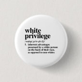 Badge Rond 2,50 Cm Définition de privilège blanc (Devant)