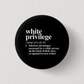 Badge Rond 2,50 Cm Définition de privilège blanc (Devant)