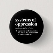 Badge Rond 2,50 Cm Définition des systèmes d'oppression (Devant)