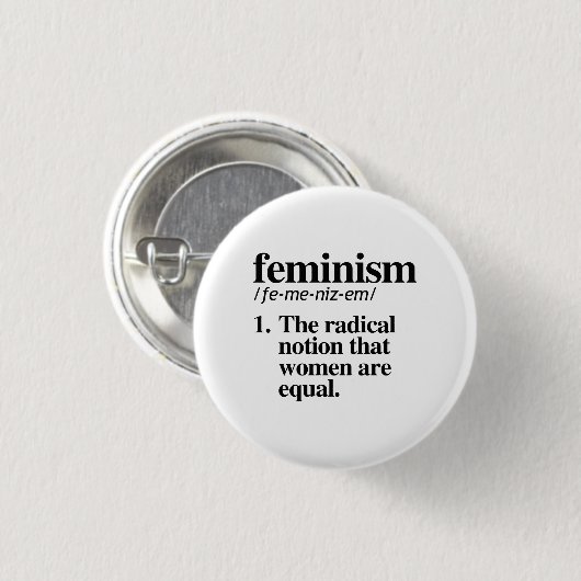 Badge Rond 2,50 Cm Définition du féminisme (Devant & derrière)