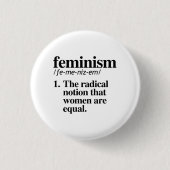 Badge Rond 2,50 Cm Définition du féminisme (Devant)
