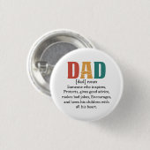 Badge Rond 2,50 Cm Définition d'un père (Devant & derrière)