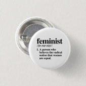 Badge Rond 2,50 Cm Définition féministe (Devant & derrière)