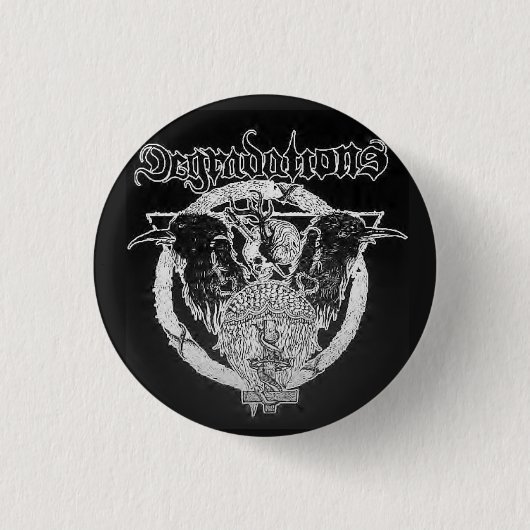 Badge Rond 2,50 Cm Dégradation-Petit bouton d'épouvantails (Devant)