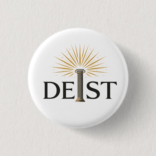 Badge Rond 2,50 Cm Deist - Deism Enlightenment Philosophy (Devant)