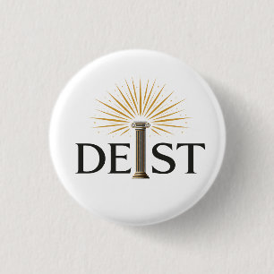 Badge Rond 2,50 Cm Déiste - Philosophie des Lumières du déisme