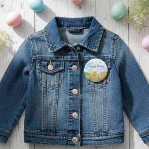 Badge Rond 2,50 Cm Déjeuner de Pâques Œuf Poussin Lapin de Pâques Fêt