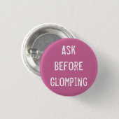 Badge Rond 2,50 Cm Demandez avant Glomping (Devant & derrière)