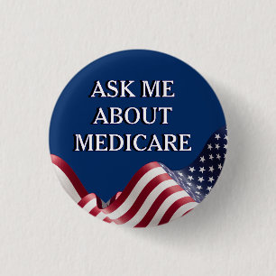 Badge Rond 2,50 Cm Demandez-moi à propos de Medicare 