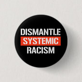 Badge Rond 2,50 Cm Démanteler Racisme Systémique Sticker Rectangulair (Devant)