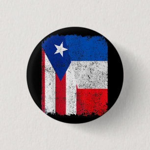 Badge Rond 2,50 Cm Demi Portoricain Demi Drapeau Français Fierté De L