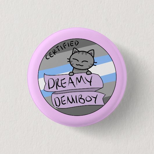 Badge Rond 2,50 Cm Demiboy rêveur (Devant)