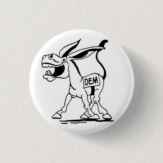 Badge Rond 2,50 Cm démocrate (Devant)