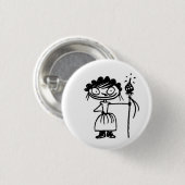 Badge Rond 2,50 Cm dent de poulet de princesse (Devant & derrière)