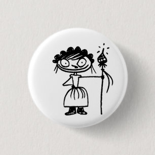 Badge Rond 2,50 Cm dent de poulet de princesse