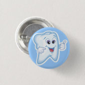 Badge Rond 2,50 Cm Dents heureuses saines (Devant & derrière)