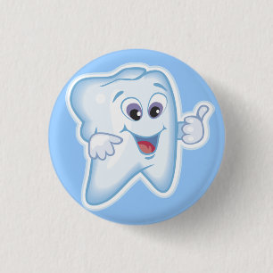 Badge Rond 2,50 Cm Dents heureuses saines