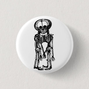 Badge Rond 2,50 Cm déplaisant siamese jumeaux squelette enfants bizar