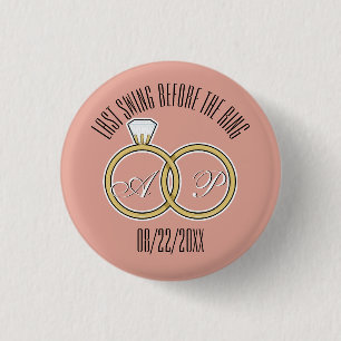 Badge Rond 2,50 Cm Dernière soirée avant le mariage Rose