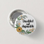 Badge Rond 2,50 Cm Désactivé non jetable (Devant & derrière)