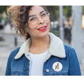 Badge Rond 2,50 Cm Desert Spirit, Roadrunner en Aquarelle personnalis