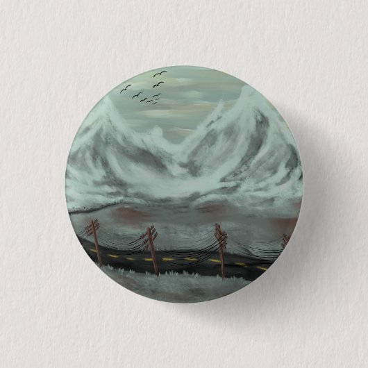 Badge Rond 2,50 Cm Désoler la route (Devant)