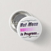 Badge Rond 2,50 Cm Désordre chaud (Devant & derrière)