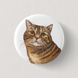 Badge Rond 2,50 Cm Dessin à la main drôle Sac fourre-tout de chat Tab