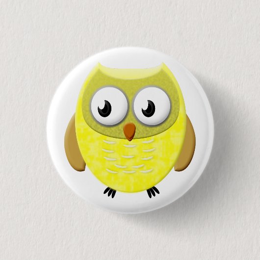 Badge Rond 2,50 Cm Dessin de bébé hibou (Devant)