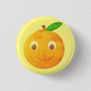 Badge Rond 2,50 Cm Dessin de cartoon mignon orange vintage