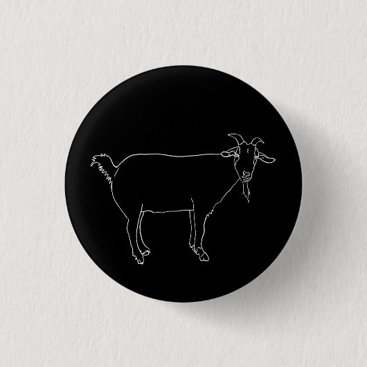 Badge Rond 2,50 Cm Dessin de chèvre mignonne amusant Simple Quirky An (Devant)