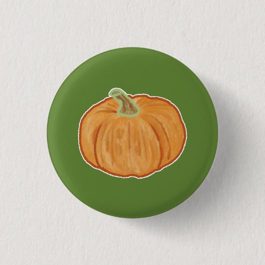 Badge Rond 2,50 Cm Dessin de citrouille (Devant)