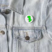 Badge Rond 2,50 Cm Dessin de dinosaure vert (En situation)