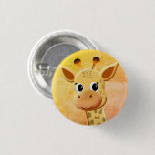 Badge Rond 2,50 Cm Dessin de Giraffe Bébé mignonne (Devant & derrière)