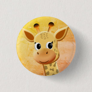 Badge Rond 2,50 Cm Dessin de Giraffe Bébé mignonne