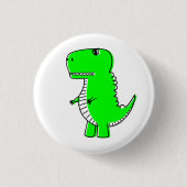 Badge Rond 2,50 Cm Dessin Dinosaure Vert (Devant)