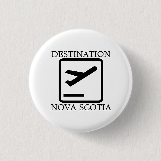 Badge Rond 2,50 Cm Destination vers la côte Est de la Nouvelle-Écosse (Devant)