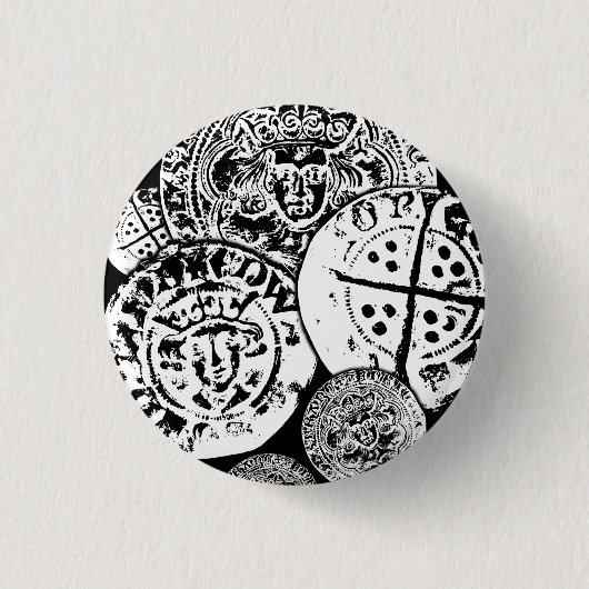 Badge Rond 2,50 Cm Détection de métal cadeau, pièce martelée (Devant)