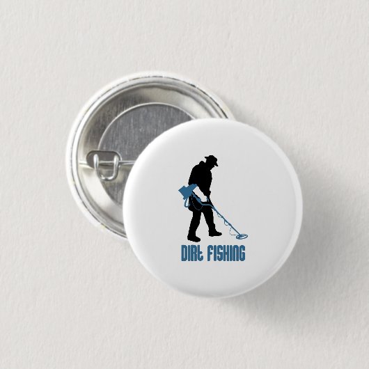 Badge Rond 2,50 Cm Détection des métaux - Pêche au sec (Devant & derrière)