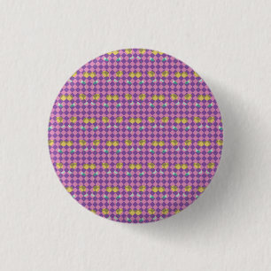 Badge Rond 2,50 Cm Deux Fleurs Diamants