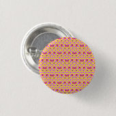 Badge Rond 2,50 Cm Deux Fleurs Roses (Devant & derrière)